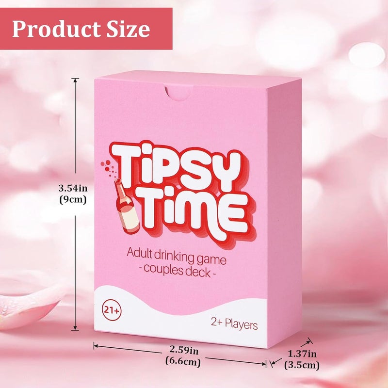 Fofeadm Tipsy Time Couples Games for Adults, Drinking Couples Card Game, 75 Fun Dares & Questions, Perfect for Date Night, Anniversary & Valentine's Day Gifts, Ages 21+ - Image 3